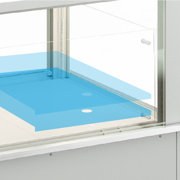 Stainless steel interior deck featuring easily removable internal panels