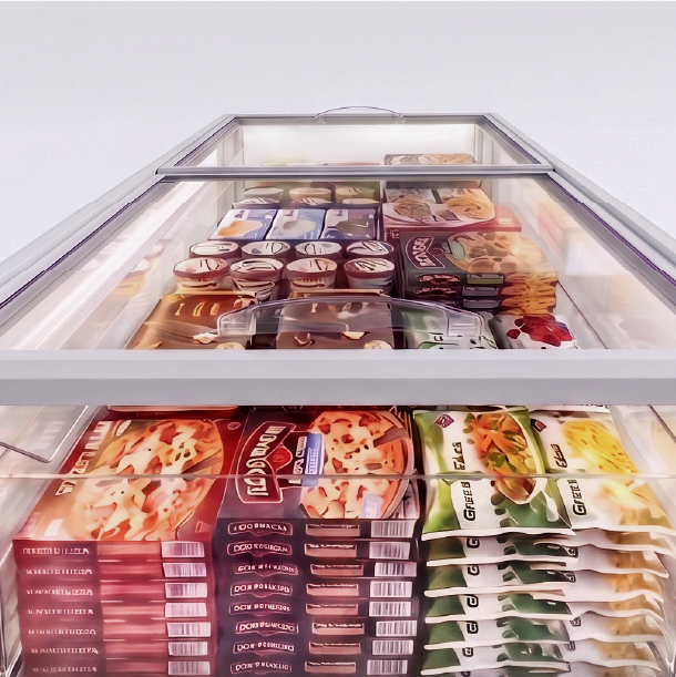 Perimeter 360-degree LED illumination system on the FUTURO 2 display island